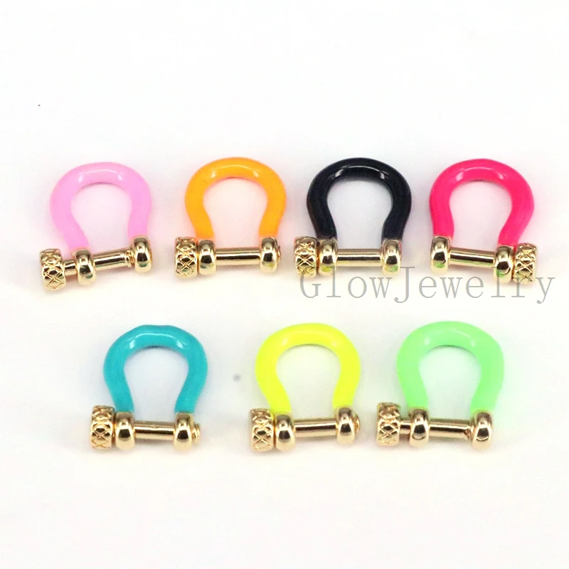 Разноцветная эмалированная пряжка U-образная застежка