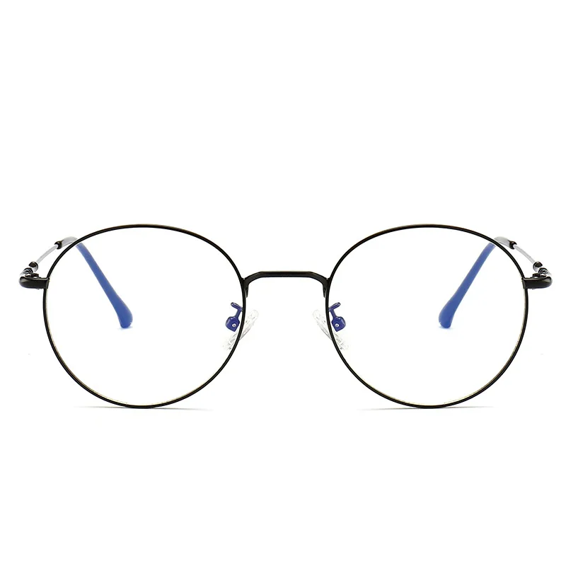 

Men Vintage Anti Blue light Glasses Frame Round Women Lens Myopia Optical Mirror Simple Metal Anti-blue Clear Eyewear Frames