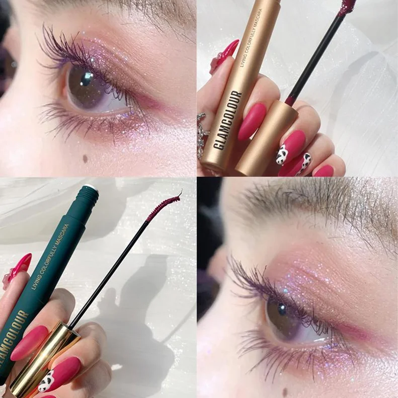 

Colorful Mascara Smudge-free No Clumping No Makeup Waterproof Extension Thick Long Curling Eyelash Makeup Cosmetic TSLM1