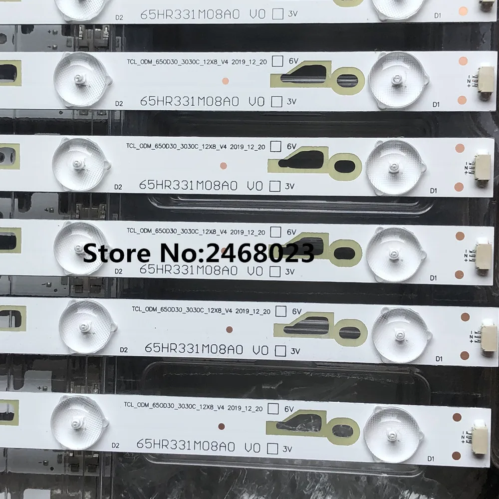 Светодиодная лента для подсветки 8 ламп Thomson 65UA6606 L65E5800A 4C LB650T YH3 TCL_ODM_650D30_3030C_12X8_V2 Sanyo