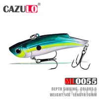 vibration fishing accessories lure isca artificial weights 14g 7cm sinking pesca accesorios mar trolling carp winter fish leurre