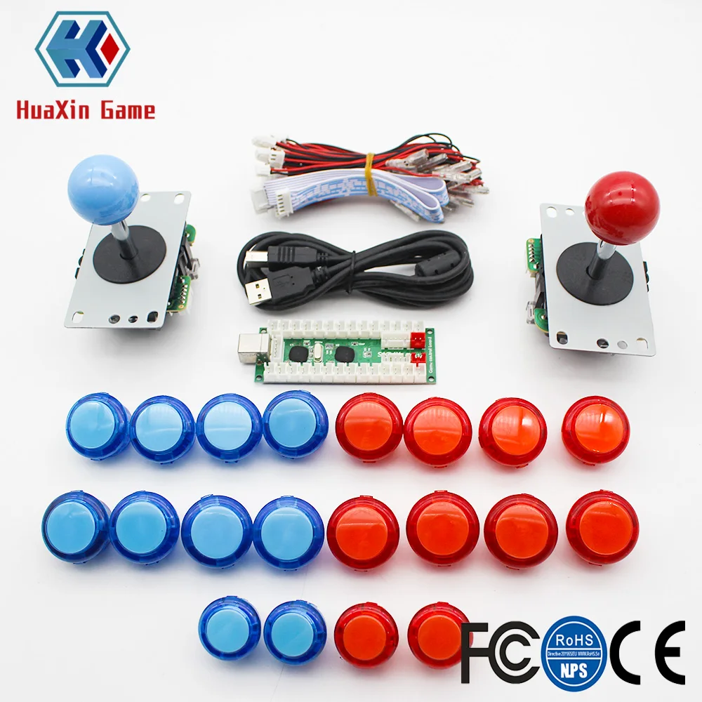 2 игрока аркадная игра DIY часть комплект для PC Mame Raspberry Pi Ретро пирог 5Pin 8 способ