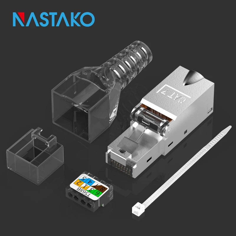 Инструмент RJ45 Cat7 Cat6A разъем 8P8C экранированный выходной Модульные вилки