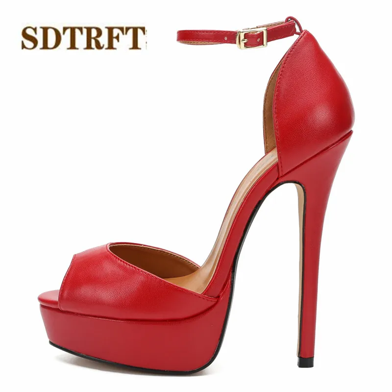 SDTRFT/летние красные танцевальные Босоножки с открытым носком пикантная женская