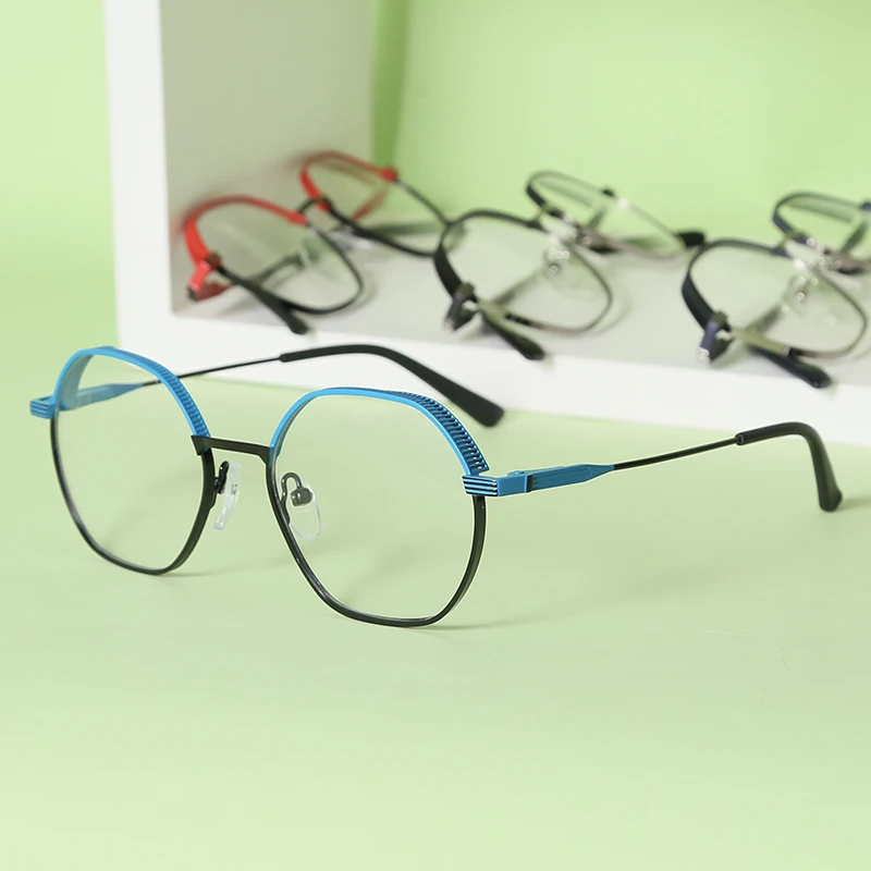 

NatuweCo Hexagon Metal Optical Frames Eyewear Trends Glasses Frames Spectacle Prescription Myopia Hyperopia Full Metal 4 Colors