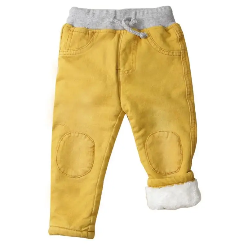 

Новинка; Джинсы для отдыха для мальчиков; Зимние детская заплатка теплые брюки с хлопковой подкладкой; Детские утепленные вельветовые джинсовые Pants1-6Y; 2023,
