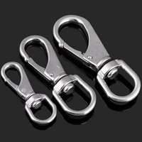 1pcs 304ss key buckle snap spring clip hook carabiner hook chain key ring dog buckle connector outdoor backpack hook