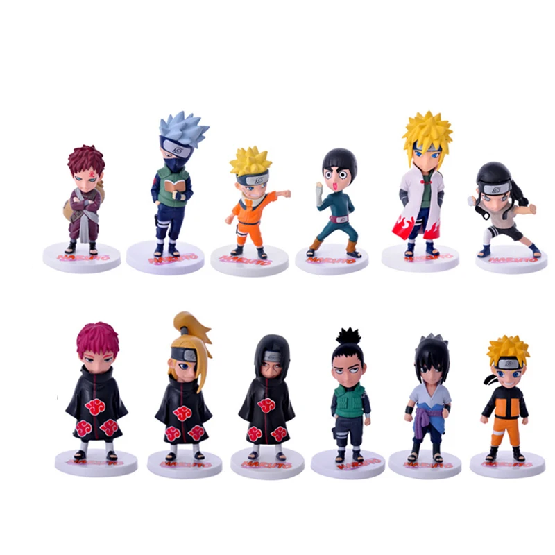 AB ELBCOS Наруто Какаши Lee Neji Gaara Sasuke Нара сикамару Itachi Deidara 10-12com Q ver. Подвижная фигурка-модель игрушки - Цвет: AB