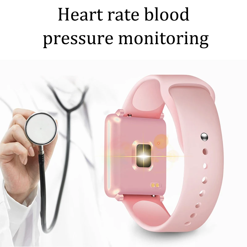 LIGE спортивные часы для женщин водонепроницаемые кровяное давление монитор