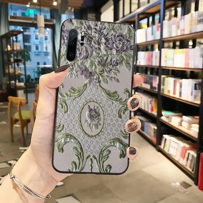 

Flower Emboss Phone Case Funda For Huawei P9 P10 P20 P30 Lite 2016 2017 2019 plus pro P smart