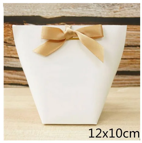 blank 12x10cm 5 шт. высококлассные черно-белые бронзовые "Merci" Сумки для конфет французские спасибо Свадебные сувениры Подарочная коробка посылка на день рождения - Цвет: blank 12x10cm