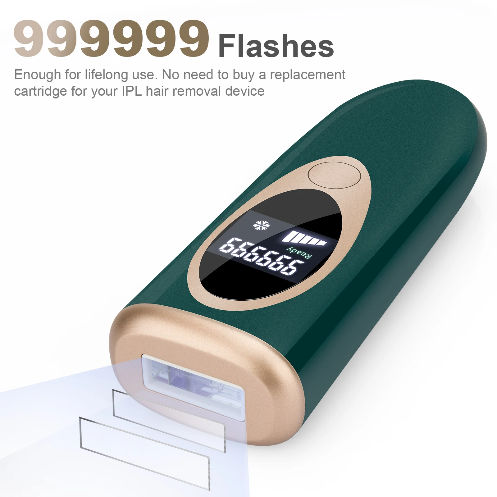 Women Electric Epilator 999999 Times Flash Laser Epilator Permanently Remove And Smooth Skin Painless Apply To Face And Body