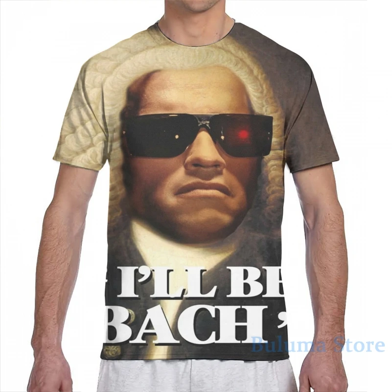 Мужская и женская футболка с принтом iwill BE BACH модная коротким рукавом для
