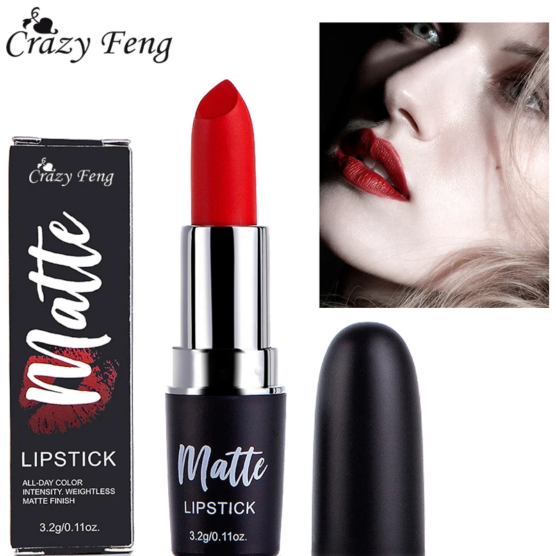12 цветов водонепроницаемая матовая питательная помада популярная простая в