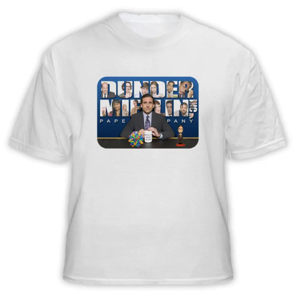 The Office dander Mifflin забавная футболка для ТВ шоу мужская с коротким рукавом|Мужские