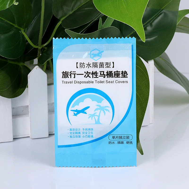 

50Pcs Disposable Toilet Seat Covers Plastic Business Travel Waterproof Toilet Pad Bacteria-proof Health Safety Protective Film