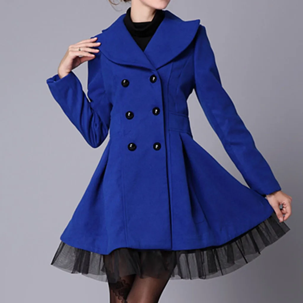 SAGACE новый дизайн женский двубортный Тренч Женская Длинная Верхняя одежда с