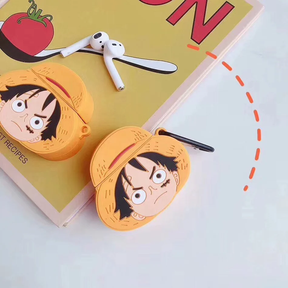 Чехол для AirPods Apple, 3D чехол для наушников с рисунком стежка для Airpods 2, силиконовый чехол, забавные аксессуары, Защитные Чехлы, брелок