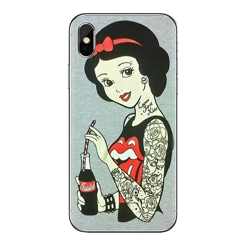 Phone Covers Tattooed princess Alice Ariel Jasmine For LG Spirit Motorola Moto X4 E4 E5 G5 G5S G6 Z Z2 Z3 G2 G3 C Play Plus Mini |