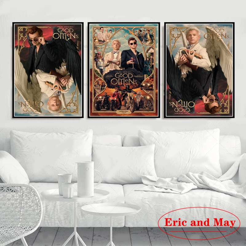 

Good Omens Neil Gaiman Tv Series Show Poster And Print Vintage Decor Picture Canvas Painting Room Decoration Aesthetic Quadro