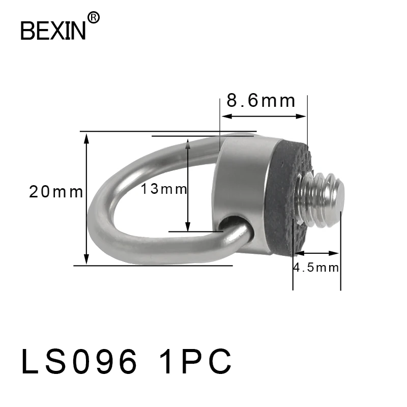LS096 1PC Винт для камеры 1/4 дюймов винт плечевой ремень винт d кольцо Винт крепление быстросъемный винт для камеры dslr quick shot plate - Цвет: LS096 1PC