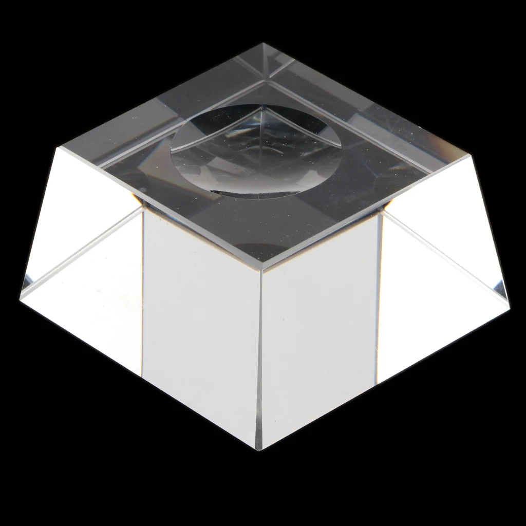 Прозрачная квадратная подставка с хрустальными шариками подходит для шариков 70