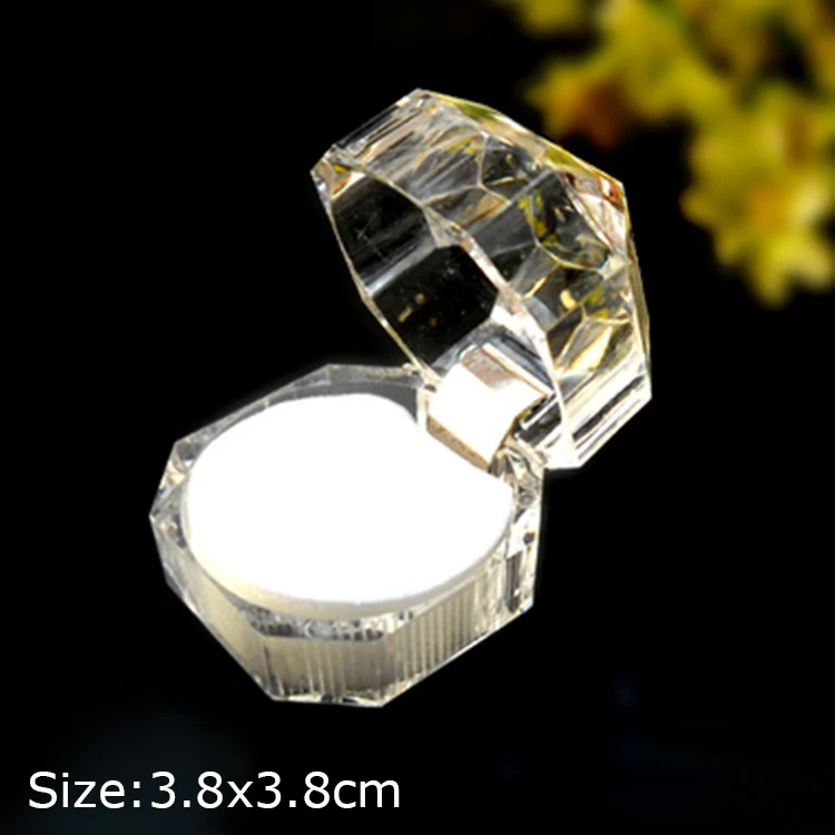 1 шт. акриловый чехол для хранения кристальных колец прозрачные новогодние