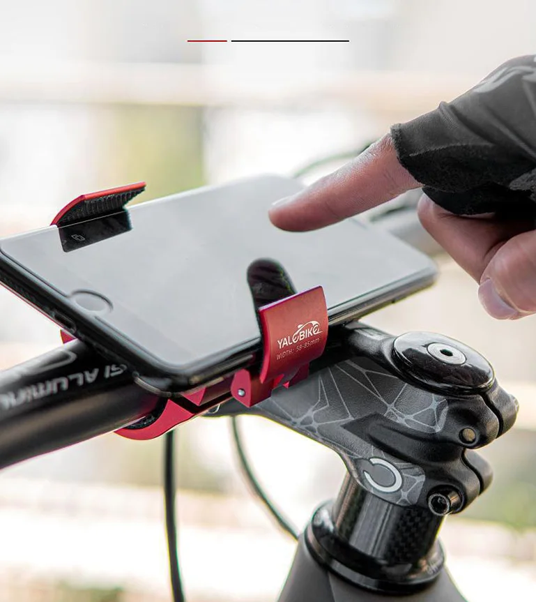 

360 Degree Bicycle Stand Bike Holder Aluminum Alloy Portable Ring Folding Phone Bracket Mountain Mobile Bicycle Handlebar Stand