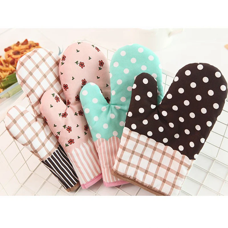 1 шт. хлопковые перчатки для духовки термостойкие микроволновой печи кухонные