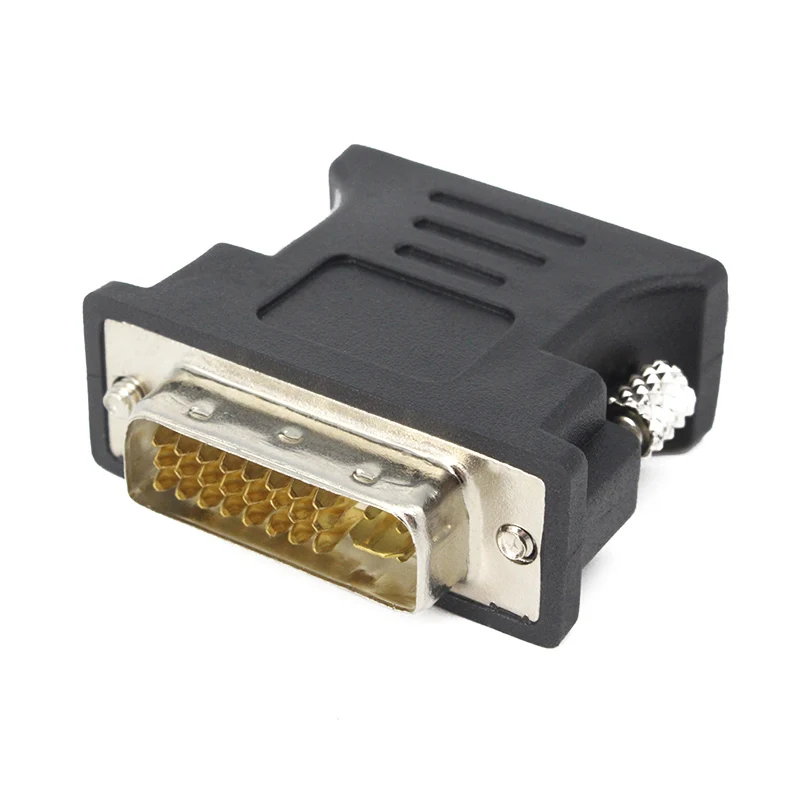 Black С DVI на VGA Кабель-адаптер штекер к женскому DVI 24+ 5 Pin к VGA 1080P конвертер адаптер для HDTV монитора компьютера ПК ноутбука DVI-I - Цвет: Black