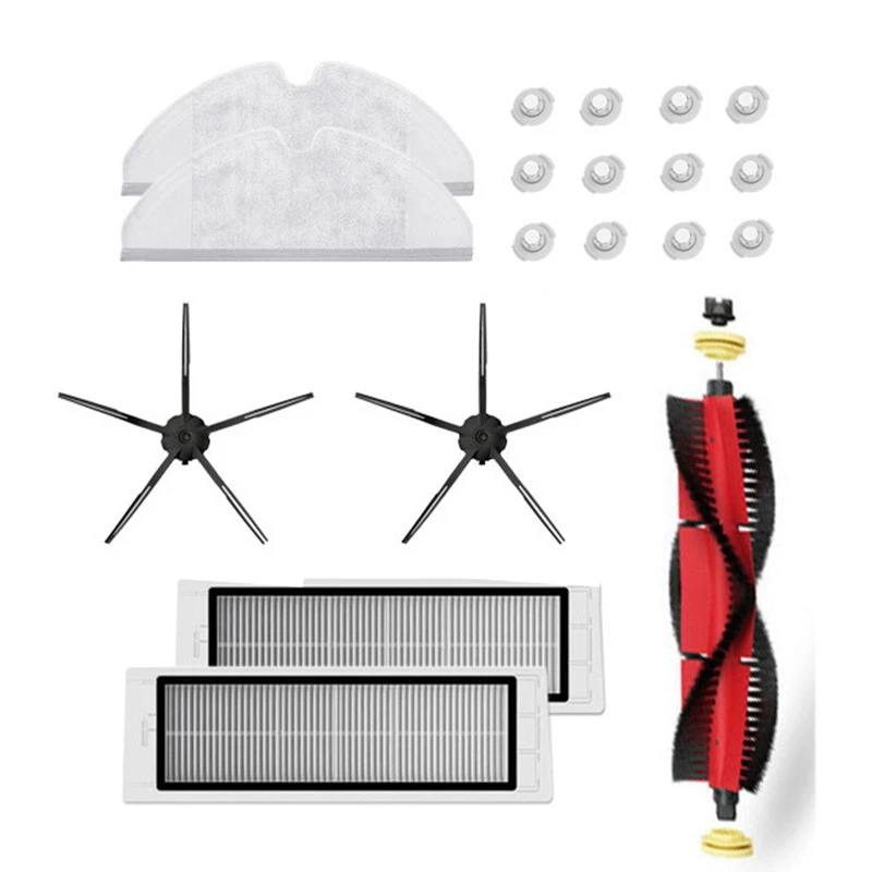 

Запчасти для пылесоса XiaoMi Roborock S6 S5 MAX S60, моющиеся фильтры НЕРА, основная и боковые щетки