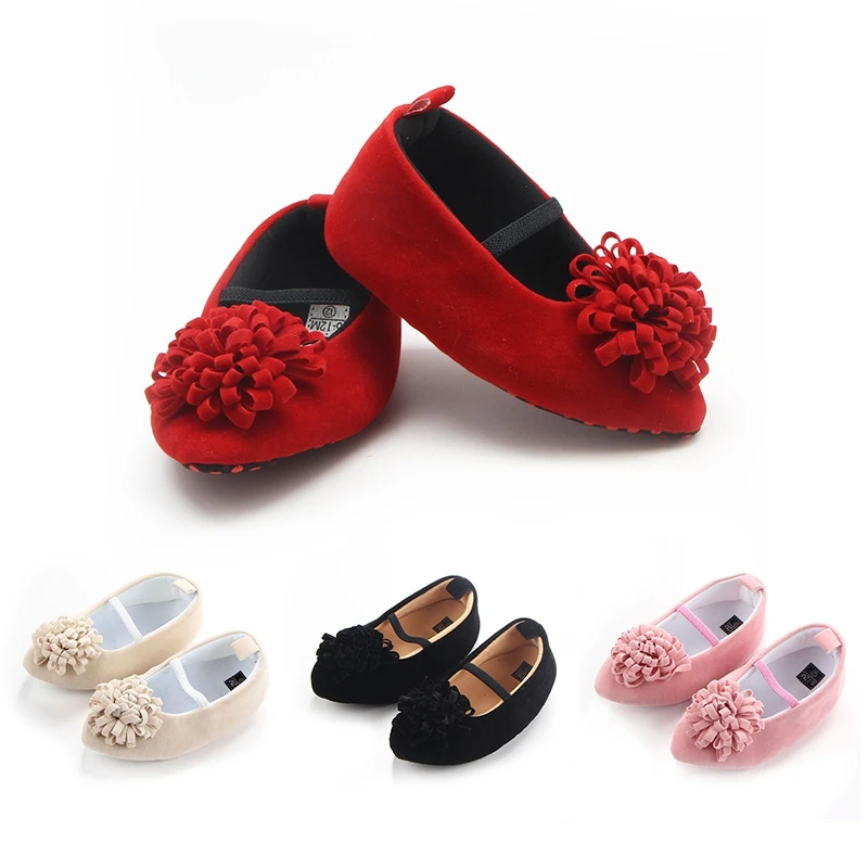 

0-18M Toddler Baby Girl Soft Princess Shoes cute Flower shoes Infant Prewalker Newborn Baby Pointed Shoes for girls