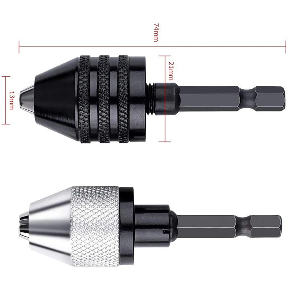 1Pcs 6.35mm Hex Shank Quick Change Keyless Drill Bit Chuck Adapter Converter Tool 0.3-8mm Bits Adapte | Инструменты