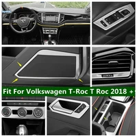 for volkswagen t roc t roc 2018 2021 silver interior parts central control instrument decor strip door handle bowl cover trim