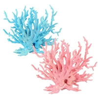 new design 2 color aquarium artificial coral ornament fish tank vivid coral decoration aquatic fake underwater plant