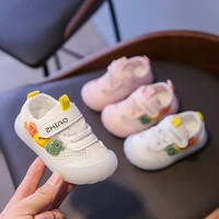soft sole breathable mesh baby sneakers 2021 new summer slip on 1 to 3 years duck embroidery toddler girl shoes boy tenis e03063