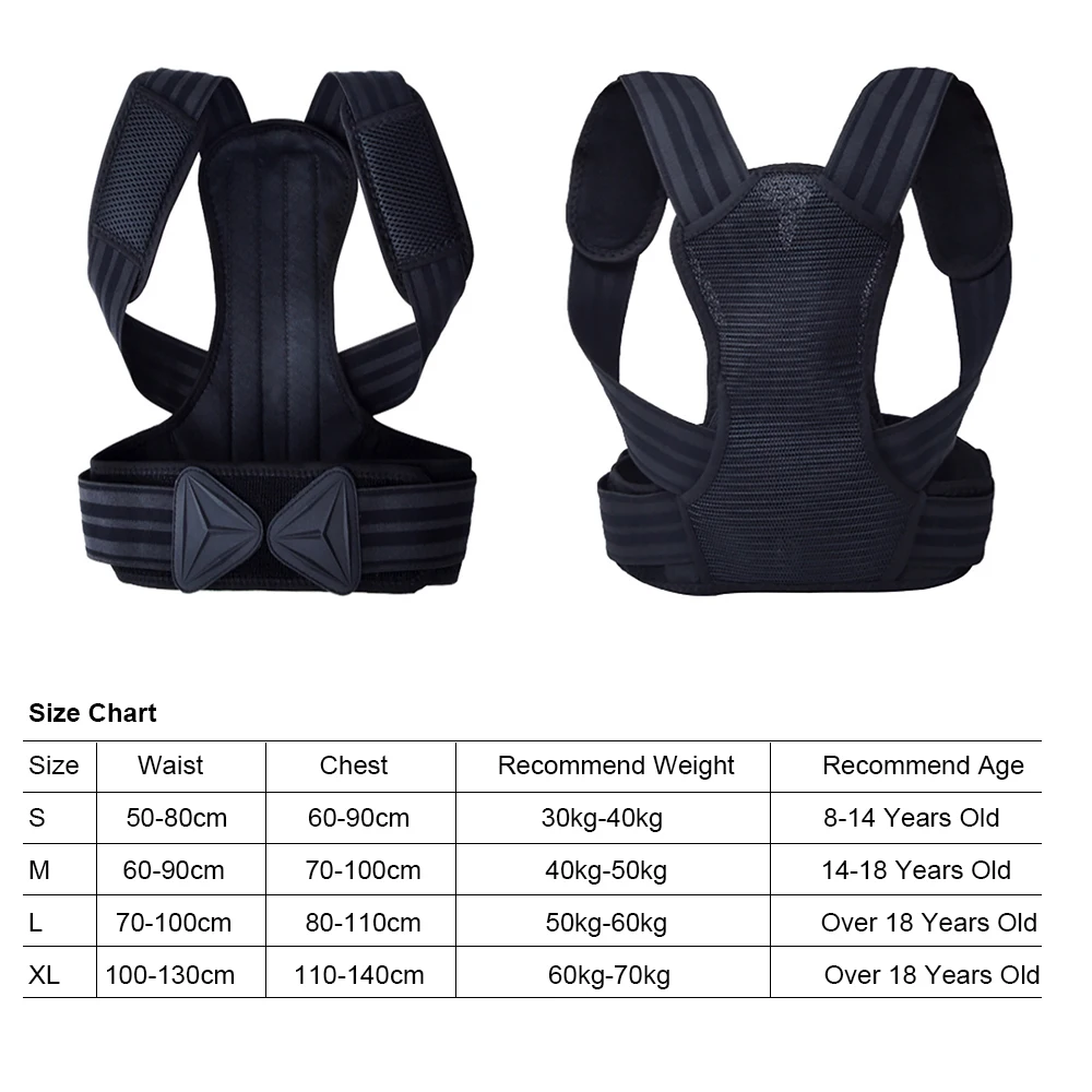 

Posture Corrector for Children Upper Back Brace Effective Clavicle Support for Thoracic Kyphosis and Shoulder Neck Pain Relief