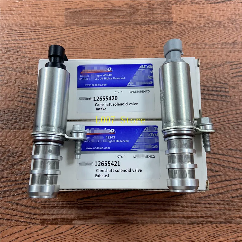 2 шт. электромагнитный клапан для впускного и выхлопного масла VVT OEM #12655420 & 12655421