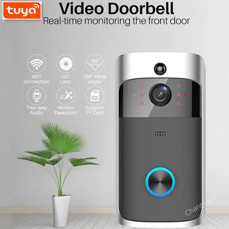 Дверной звонок Tuya 1080P с поддержкой Wi Fi и датчиком движения|Дверной звонок| |