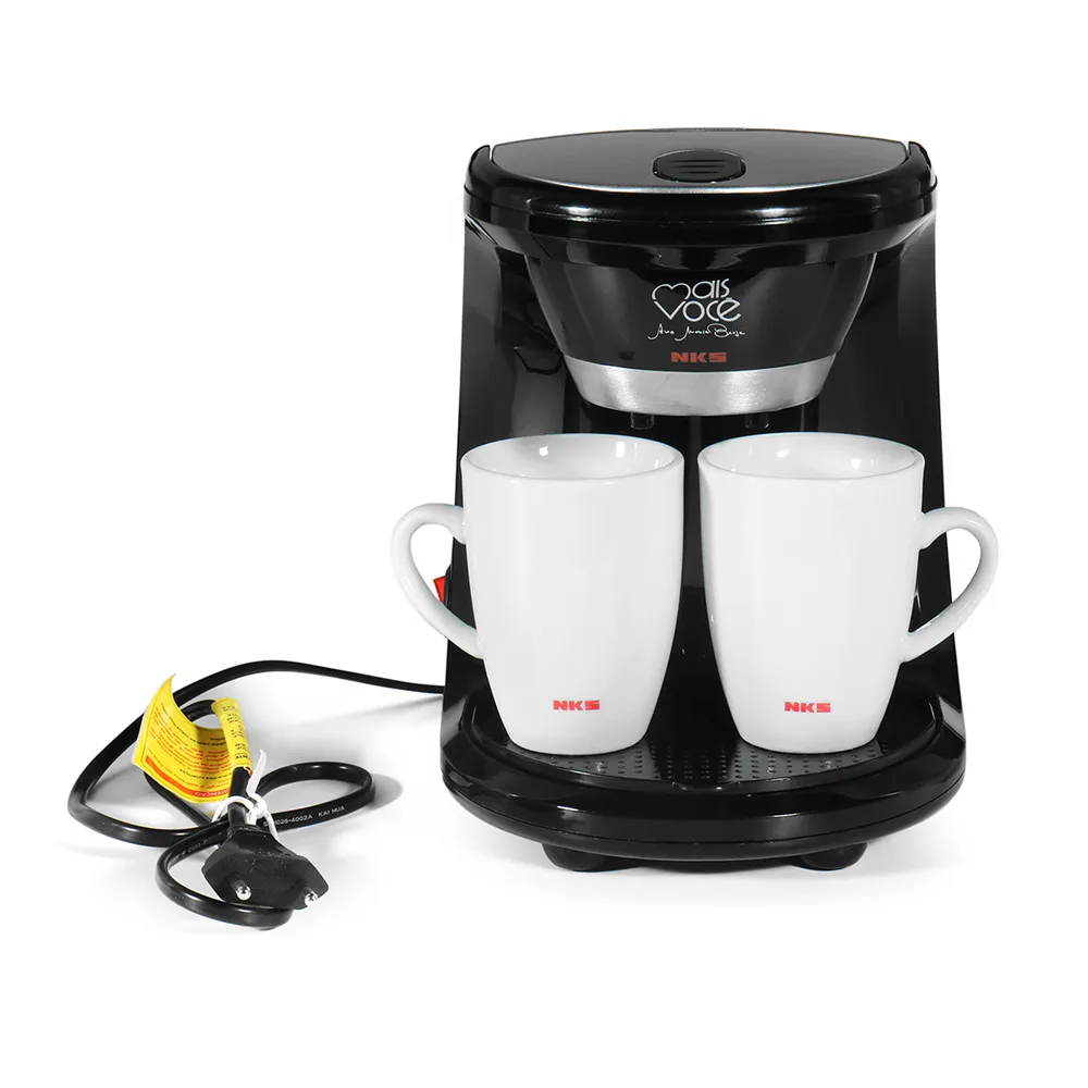 450W Electric Drip Coffee Maker Household Auto Dual Cup Coffee Machine Dual-use American Coffee Tea Machine 110V/220V