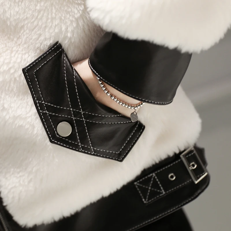 

Wool Autumn Winter Natural 2020 Jacket 2020 Short Sheep Shearing Real Fur Coat Thick Warm Women's Fur Coats Outerwear s