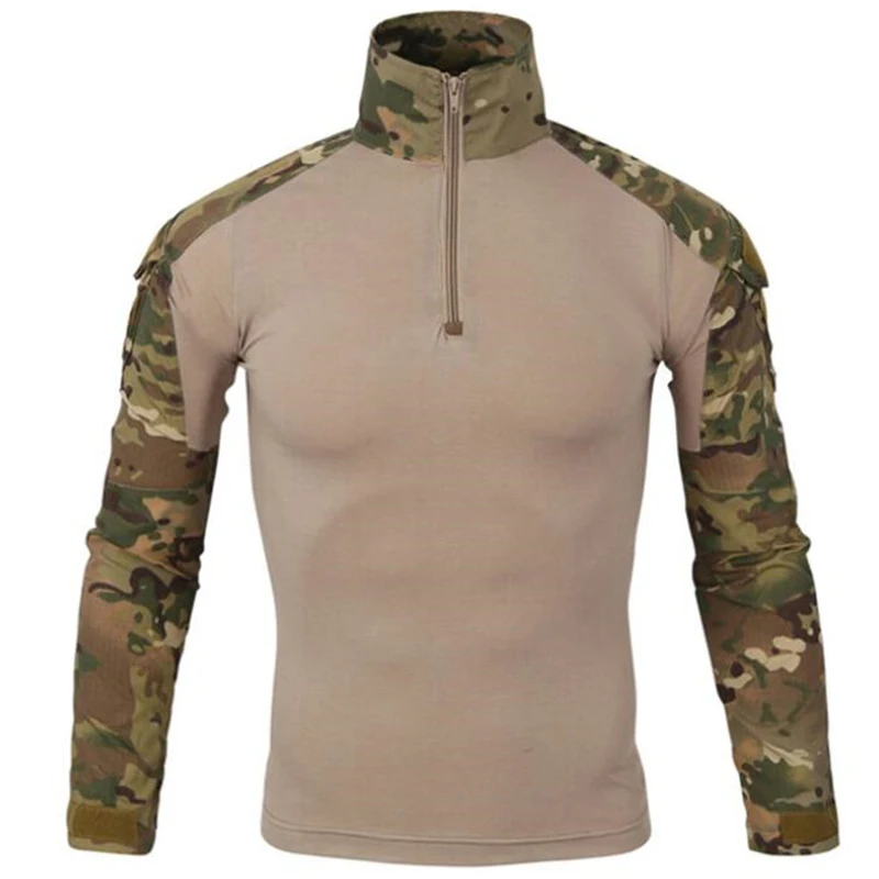 

Military Tactical T-Shirt Quick-Drying Long Sleeve Camouflage Shirts Hunting Camping Hiking Tees Tops Military Combat Clothing