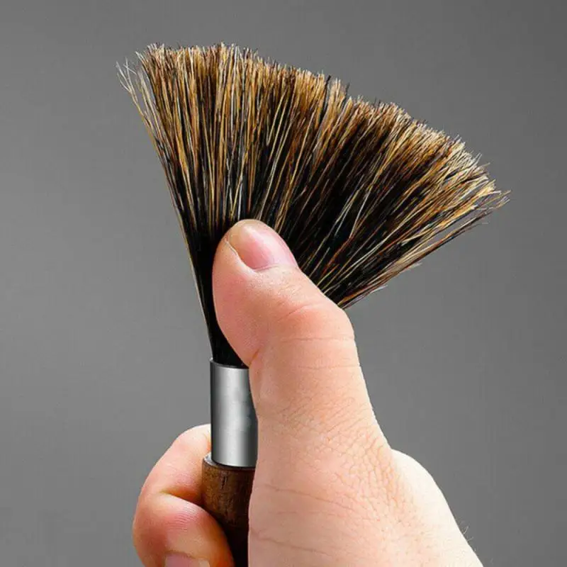 

Long-handled Black Walnut Wild Boar Bristle Coffee Machine Cleaning Brush Grinder Powder Cleaning Brush Bar Brush