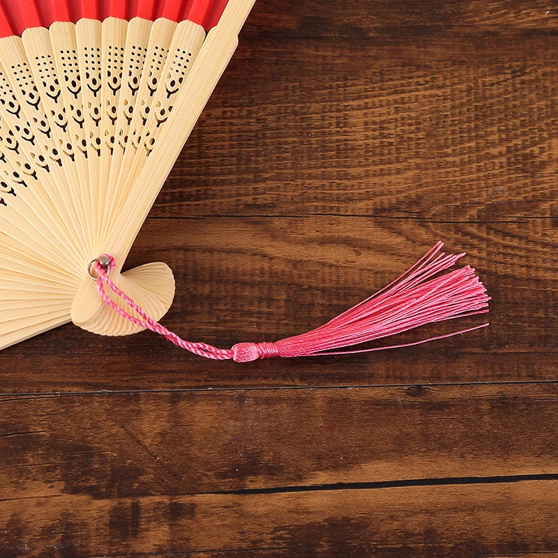 Шелковый китайский веер складной Ручной Веер с цветочным принтом в винтажном