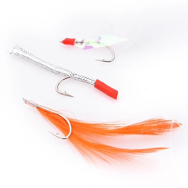Sabiki Soft Fishing Hooks Rigs Bait Jigs Fish Head String Hook Artificial Lure Worn Fake | Спорт и развлечения