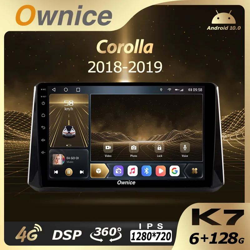 

Ownice Car Multimedia for Toyota Corolla 2018-2019 2Din Android 10.0 auto radio car Audio stereo 6G+128G 4G LTE HDMI SPDIF 360