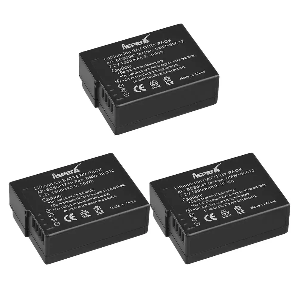 

3x DMW BLC12PP BLC12E BLC12 DMC-GH2 DMW-BLC12 Battery Bateria For Panasonic Lumix DMC-FZ200 DMC FZ200 G5 G6 GH2 BTC6 DMW-BTC6
