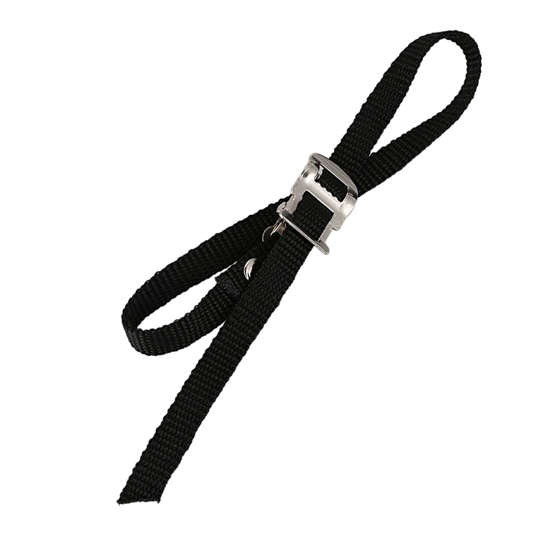 

2 Road/Mountain Bike Pedal Replacement Cycle Toe Straps Black Nylon Security Fit