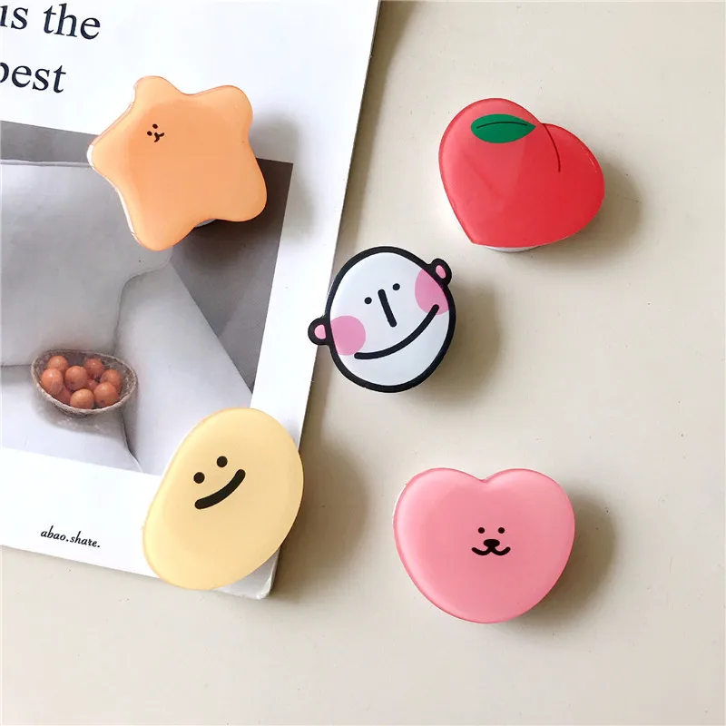 

Folding Mobile Phone Holder Stand Cartoon Smartphone Grip For iPhone 12 Samsung Huawei Support Telephone Cute Bear Puppy Griptok