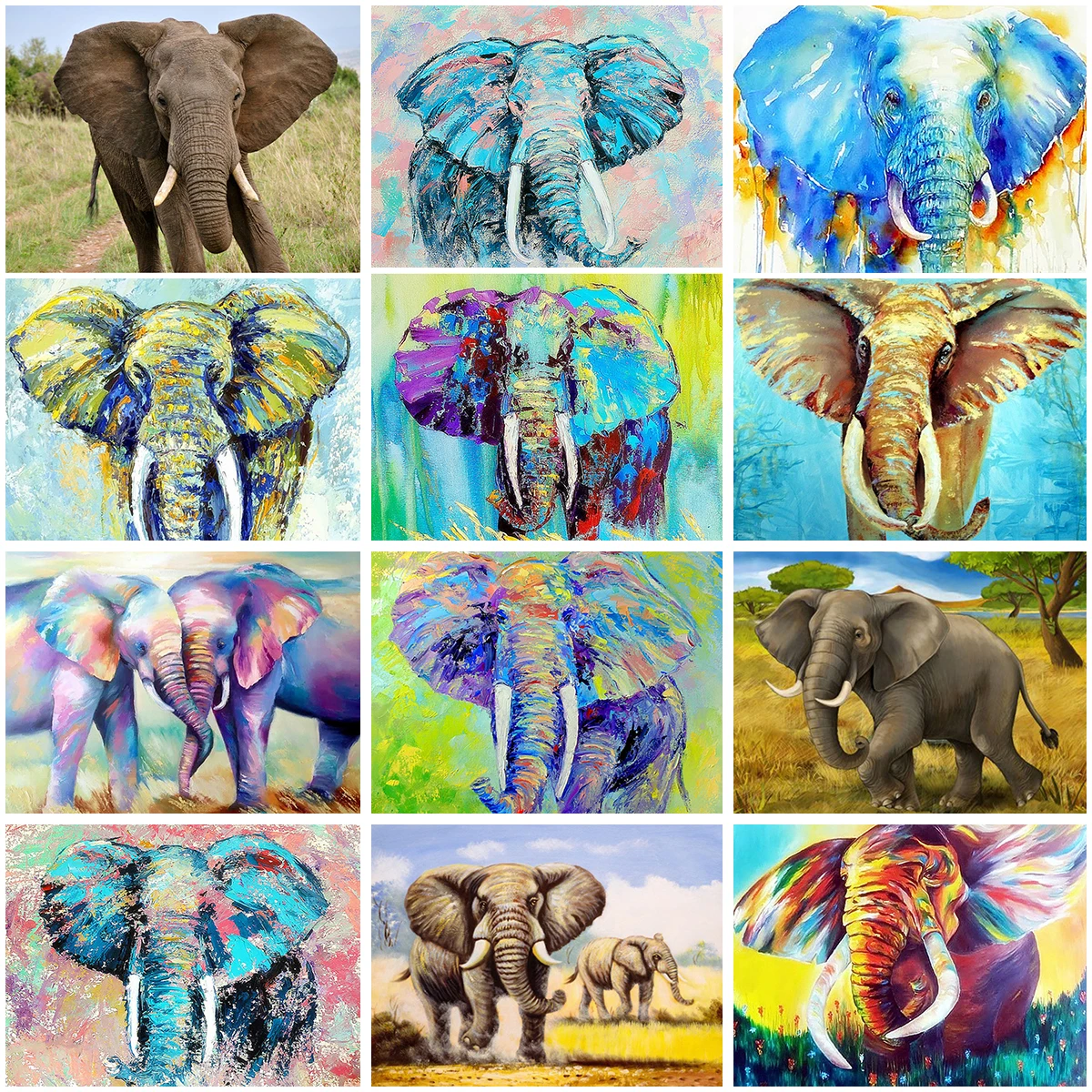 

Круглая алмазная живопись 5d «сделай сам», животное, слон, алмазная вышивка, Набор для вышивки крестиком, украшение для дома, Новогодний подарок